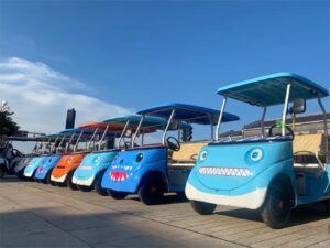 Why will there be a large number of electric sightseeing carts in all major scenic spots in 2023?